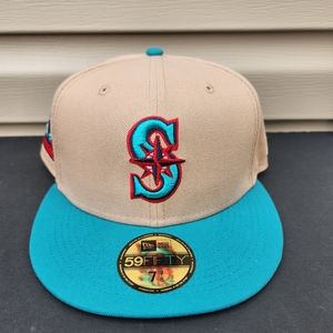Tan Seattle Mariners Aqua Visor Red Bottom 7 7/8